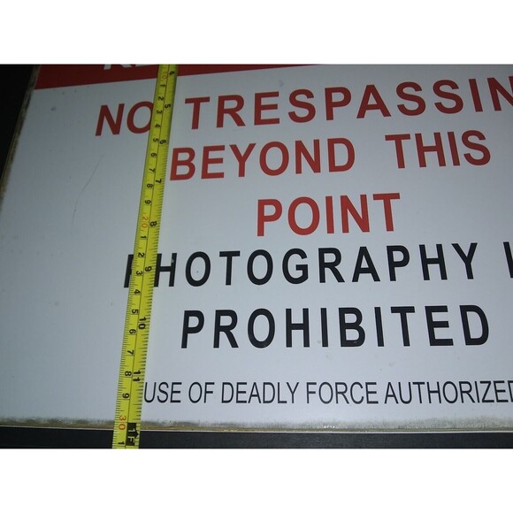 Area 51 Sign Warning Sign Restricted Area Tin Sign Man Cave Garage Decor 12"x15" - Picture 3 of 3